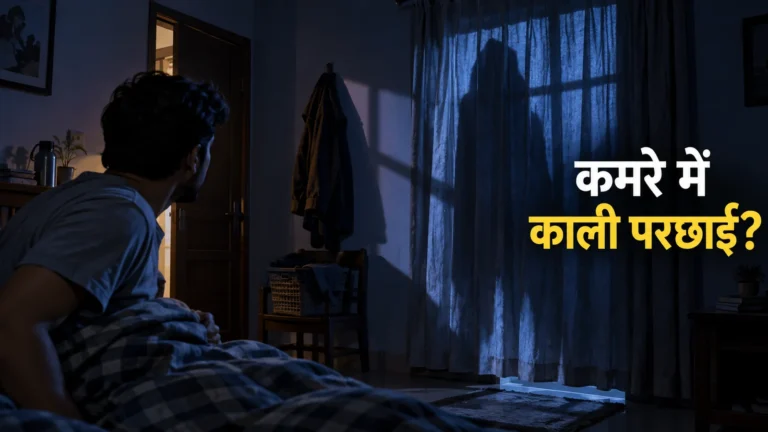कमरे में काली परछाई दिखना: जानकारी और सुरक्षित जाँच का सांकेतिक चित्र।