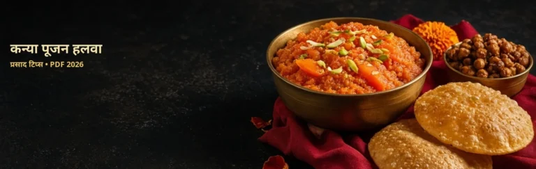 सूजी हलवा गाढ़ा, पूरी और चना