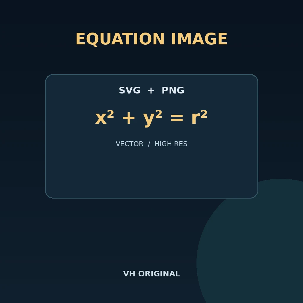 LaTeX equation image — VH Original
