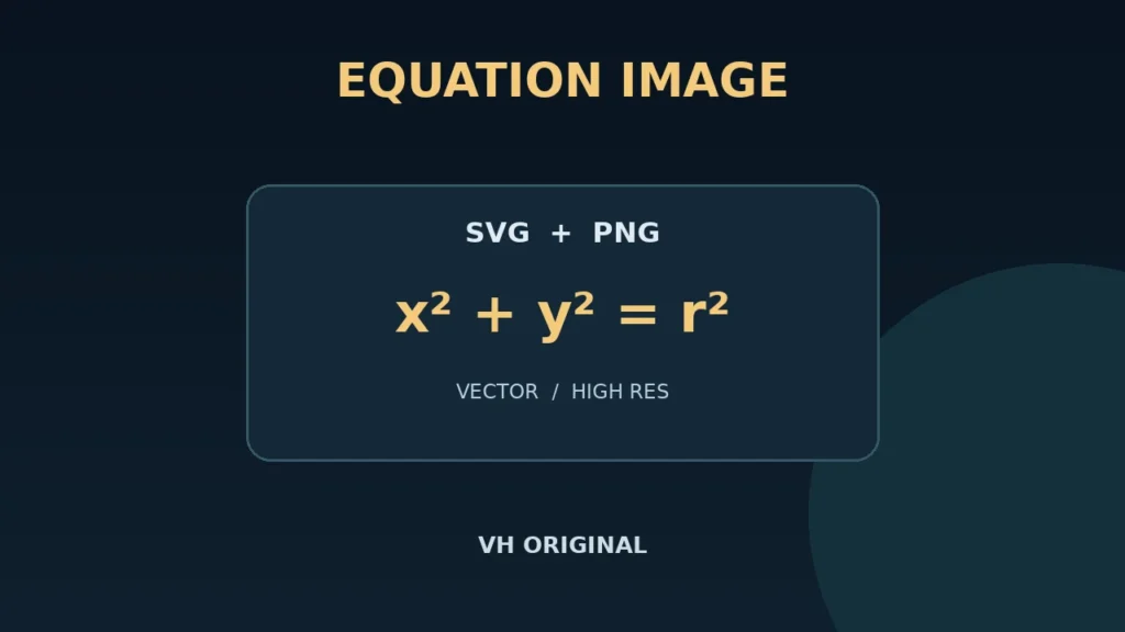 LaTeX equation image — VH Original