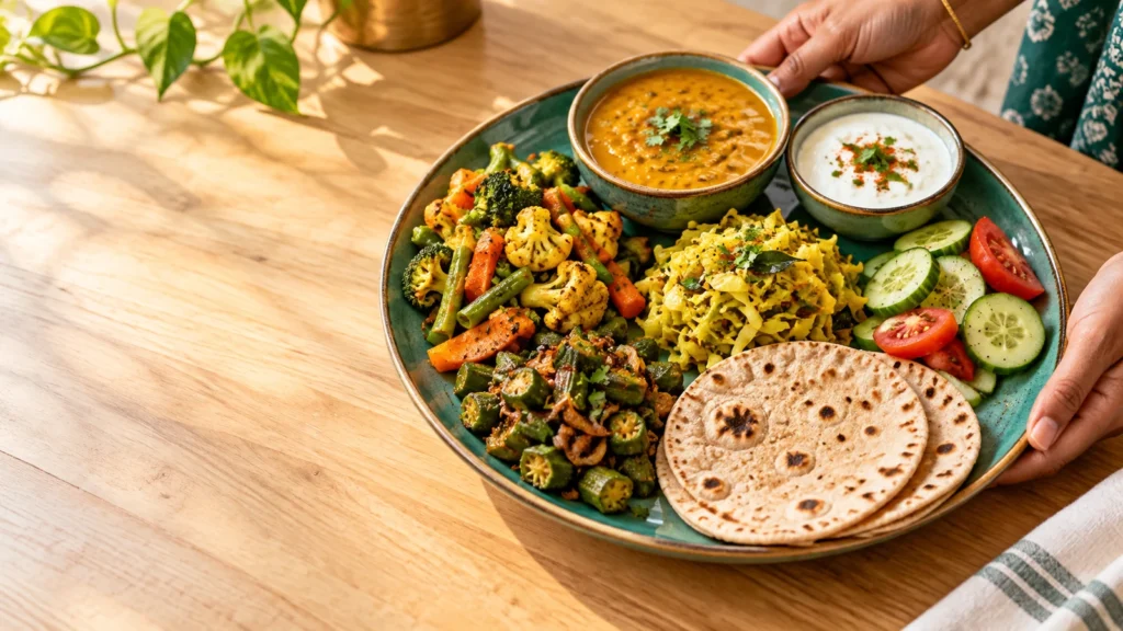 एक जैसी दिखने वाली थालियों की calories अलग हो सकती हैं। यह व्यक्तिगत meal prescription नहीं है।
