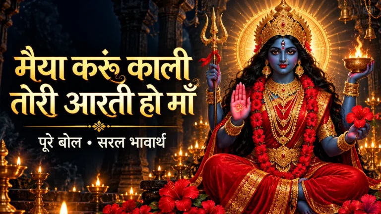 मैया करूँ काली तोरी आरती हो माँ: हिंदी लिरिक्स और सरल अर्थ