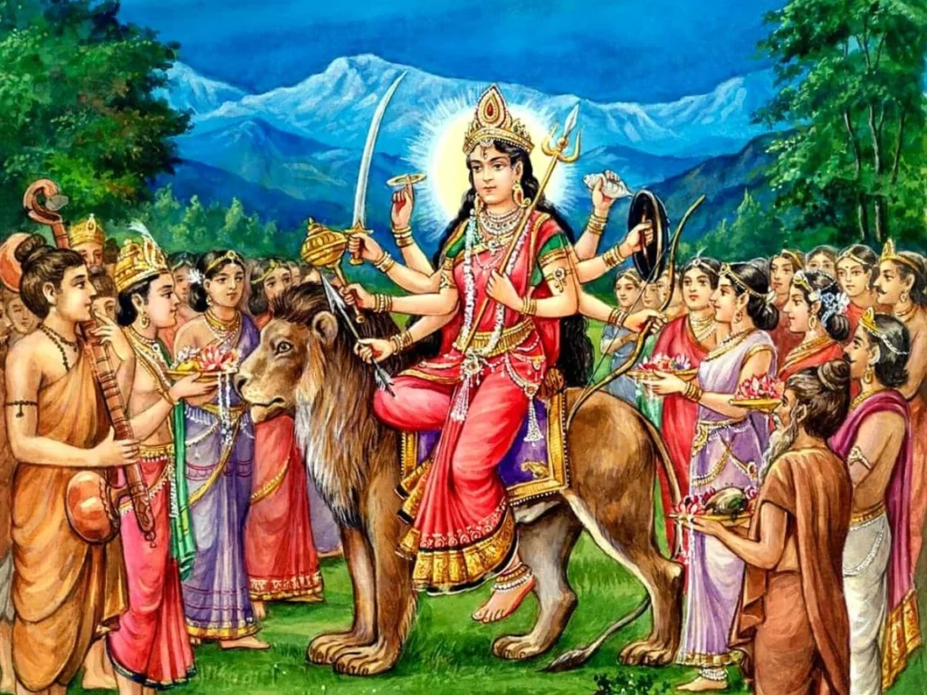 माता दुर्गा जी की पुरानी और हाथ से बनी दुर्लभ फोटो का संग्रह