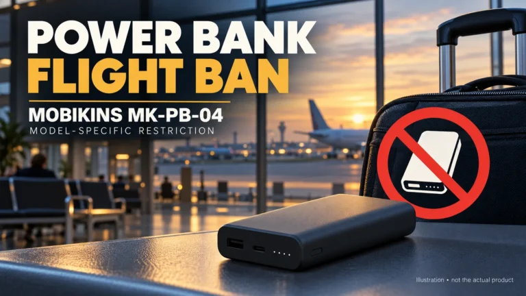 MOBIKINS MK-PB-04 Power Bank Flight Ban: Cabin, Check-in and Cargo Rules