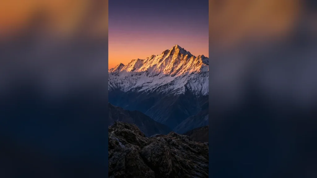 माउंटेन सनसेट 4K मोबाइल वॉलपेपर — 5 HD फोटो डाउनलोड