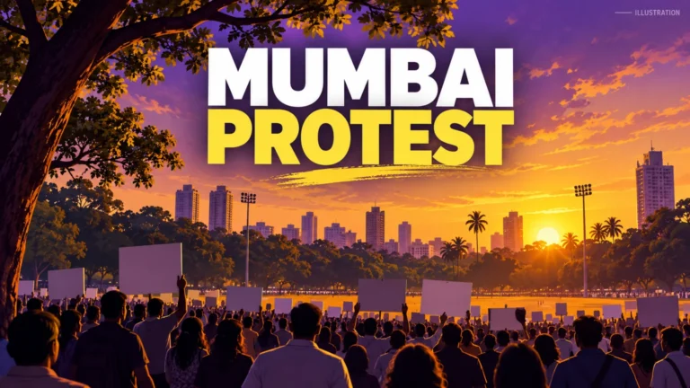 AI editorial illustration; not a photograph of the 2 October gathering.