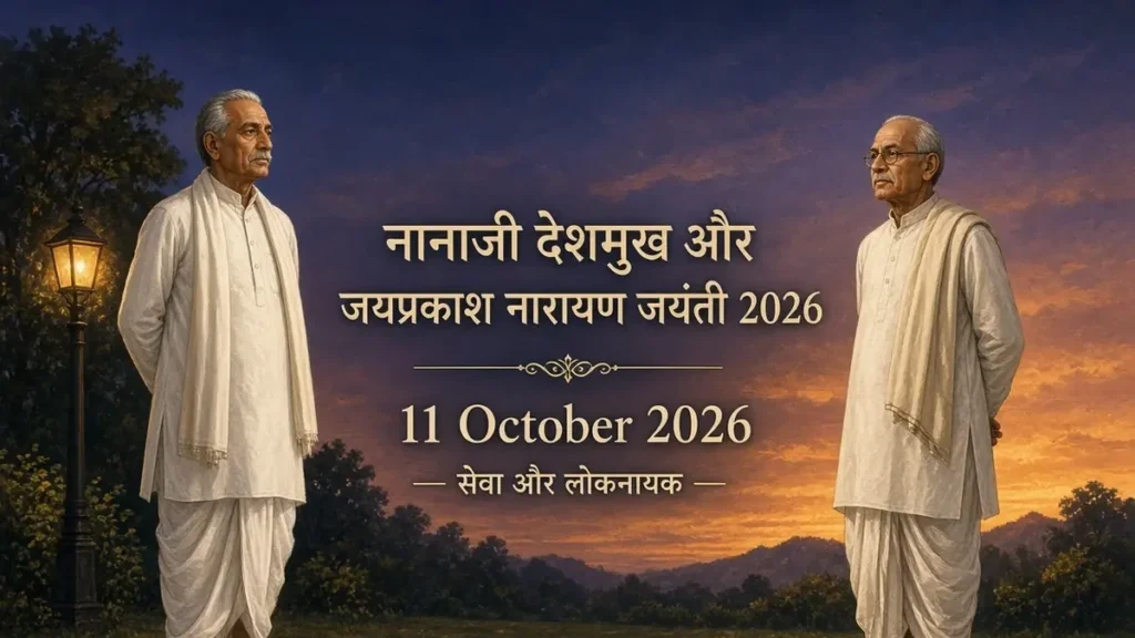 नानाजी देशमुख और जयप्रकाश नारायण जयंती 2026: फोटो, पोस्टर और विचार