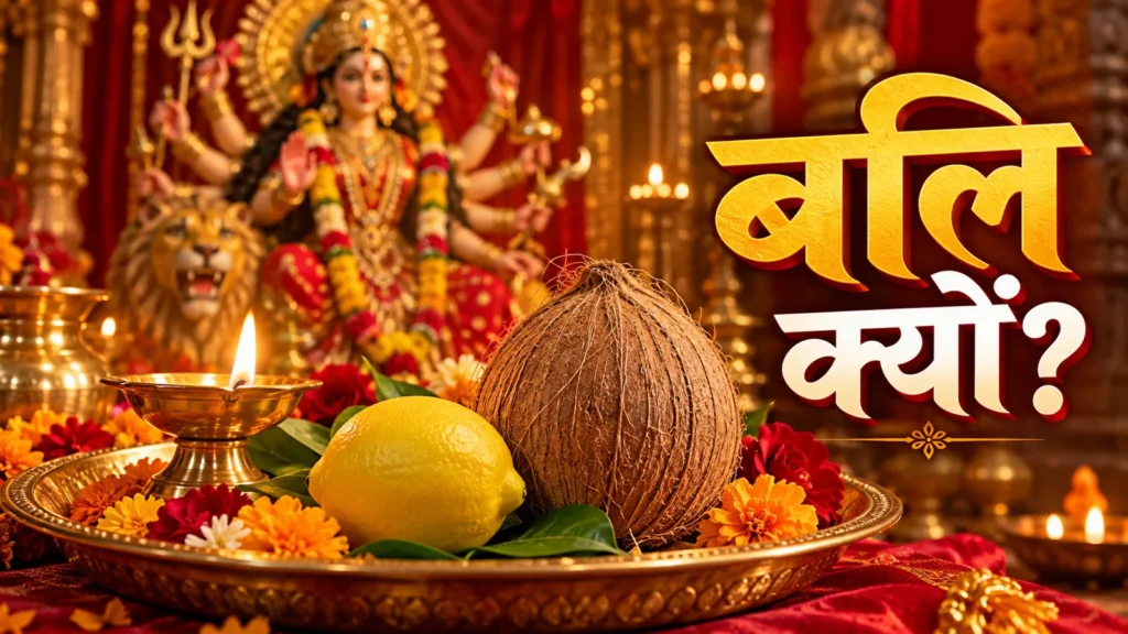 नवरात्रि में नींबू, नारियल और बकरे की बलि क्यों देते हैं?