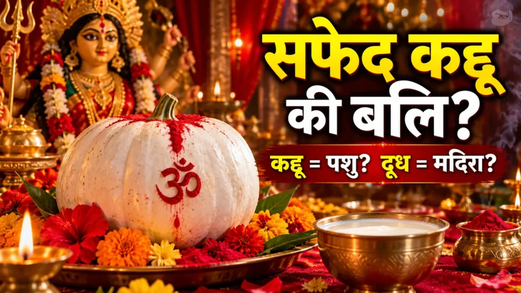 नवरात्रि में सफेद कद्दू की बलि क्यों देते हैं? क्या दूध को मदिरा माना जाता है?