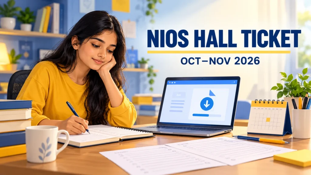 NIOS Hall Ticket October 2026: डाउनलोड लिंक, नहीं निकल रहा तो क्या करें?