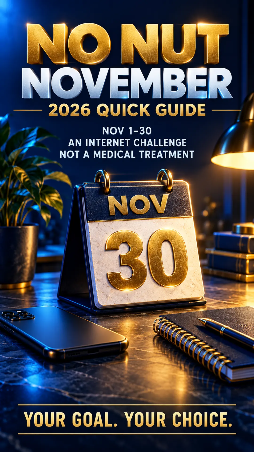 1 से 30 नवंबर की अवधि बताने वाला No Nut November 2026 परिचय पोस्टर