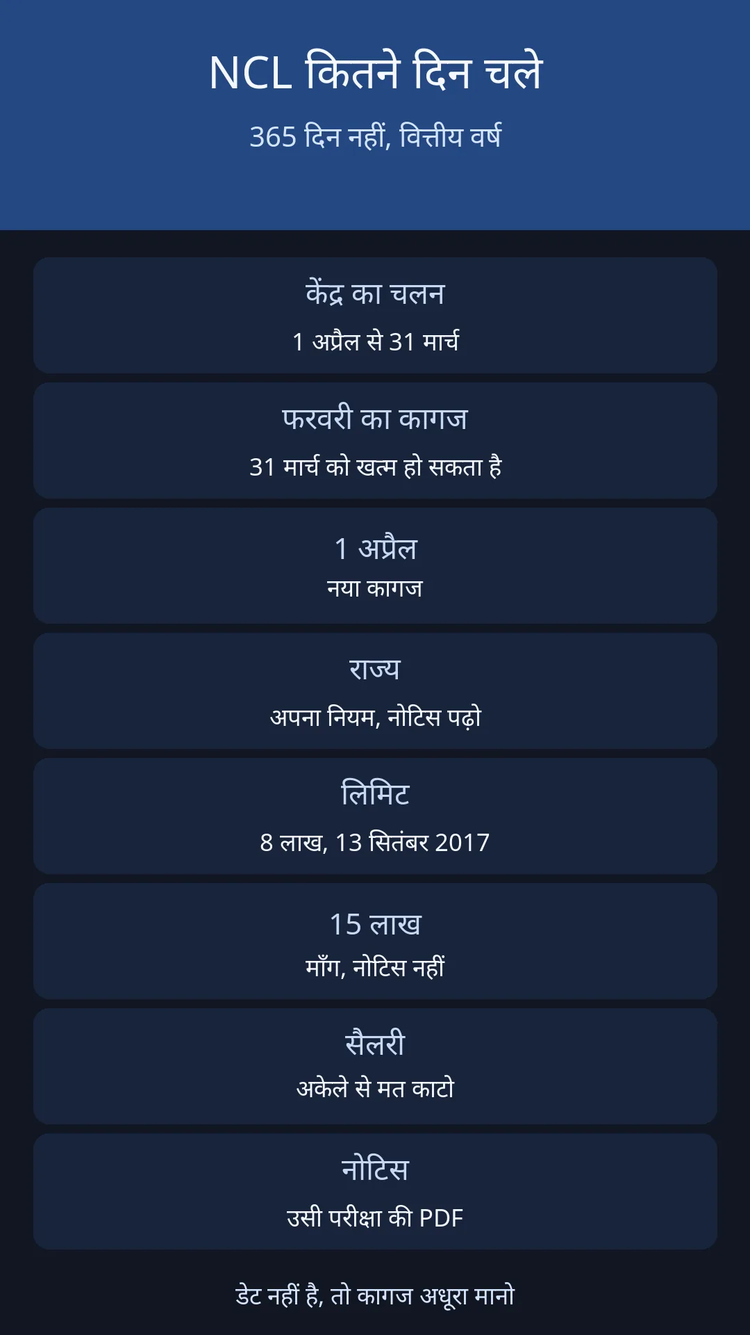 फरवरी का कागज 31 मार्च को खत्म हो सकता है।