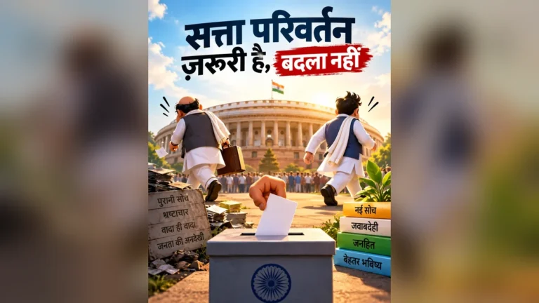सत्ता परिवर्तन जरूरी है, बदला नहीं