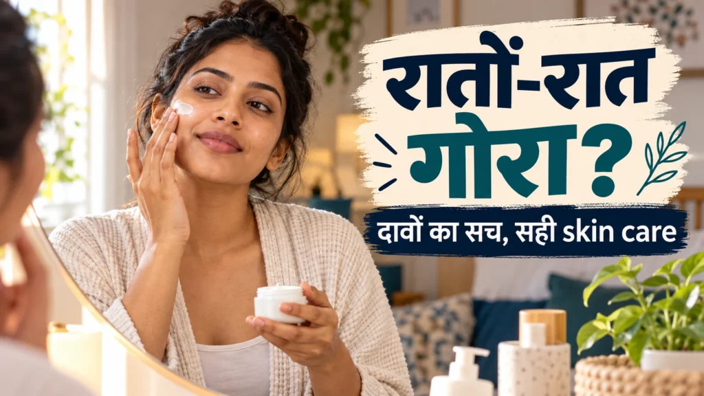 Natural skin tone कोई खराबी नहीं। दागों की care और रंग बदलने का वादा अलग बातें हैं।