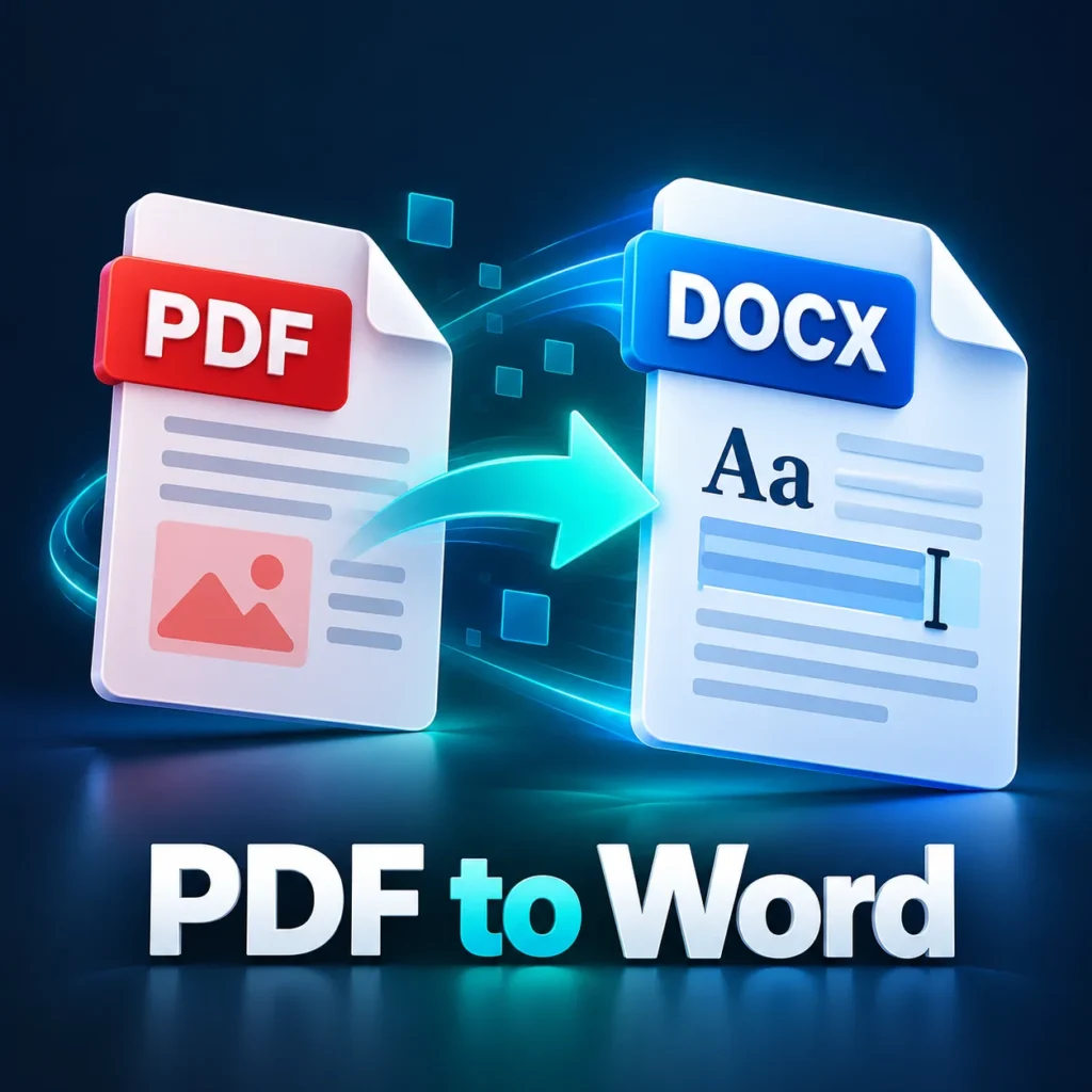 PDF से Word बनाएं – Editable DOCX और Scan OCR