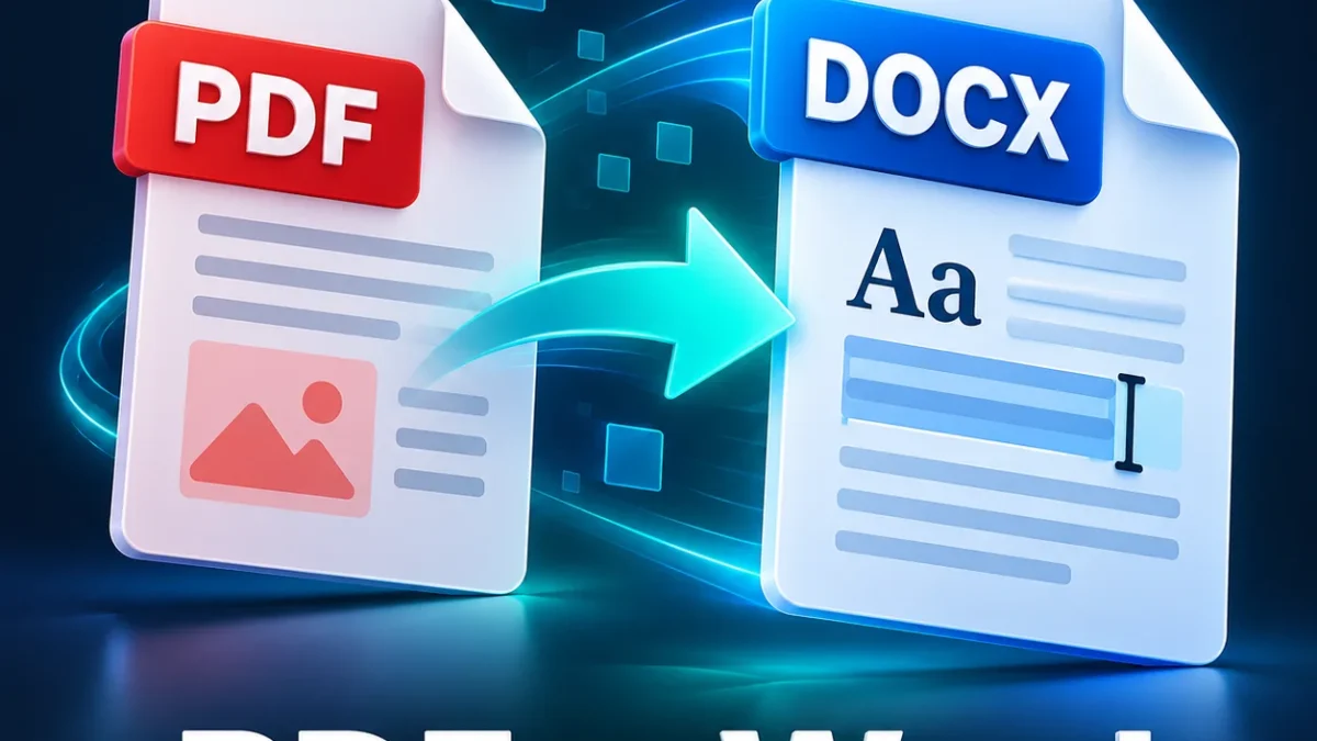 PDF से Word बनाएं – Editable DOCX और Scan OCR