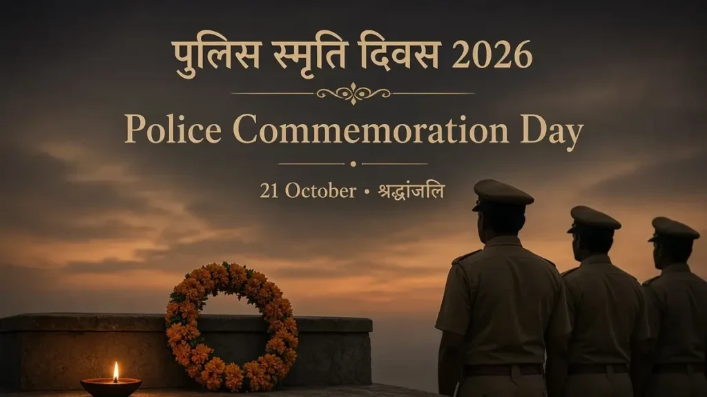 पुलिस स्मृति दिवस 2026: सम्मान और श्रद्धांजलि पोस्टर