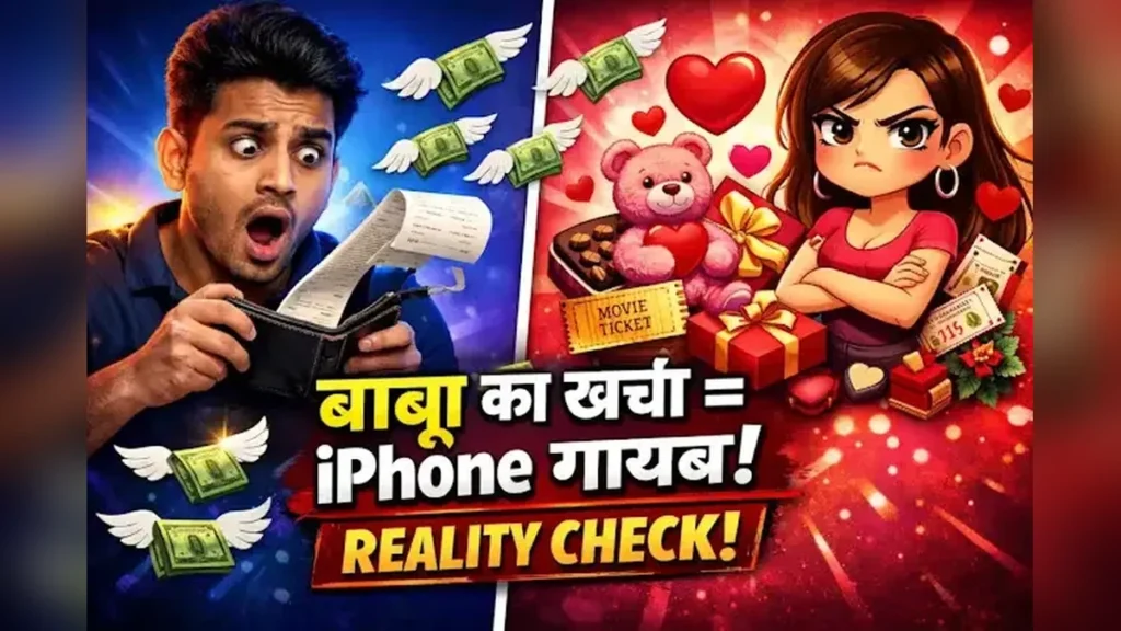 बाबू का खर्चा: iPhone गायब! 😱 प्यार का खर्चा कैलकुलेटर – एक Funny Reality Check