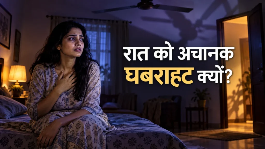 रात को अचानक घबराहट और तेज धड़कन क्यों होती है? कारण और क्या करें