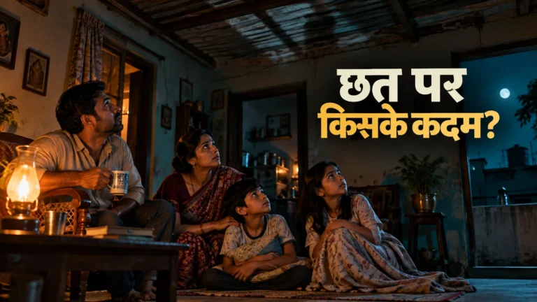 रात को छत पर आवाज: जानकारी और सुरक्षित जाँच का सांकेतिक चित्र।