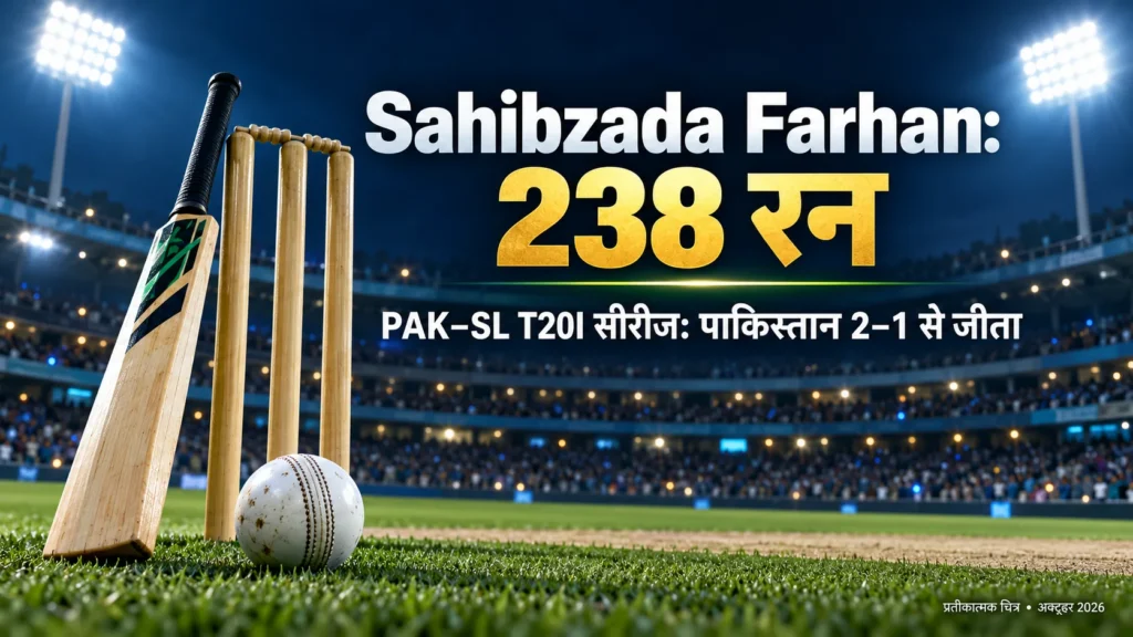 Sahibzada Farhan के 238 रन: PAK vs SL सीरीज 2–1, रिकॉर्ड और मैच परिणाम