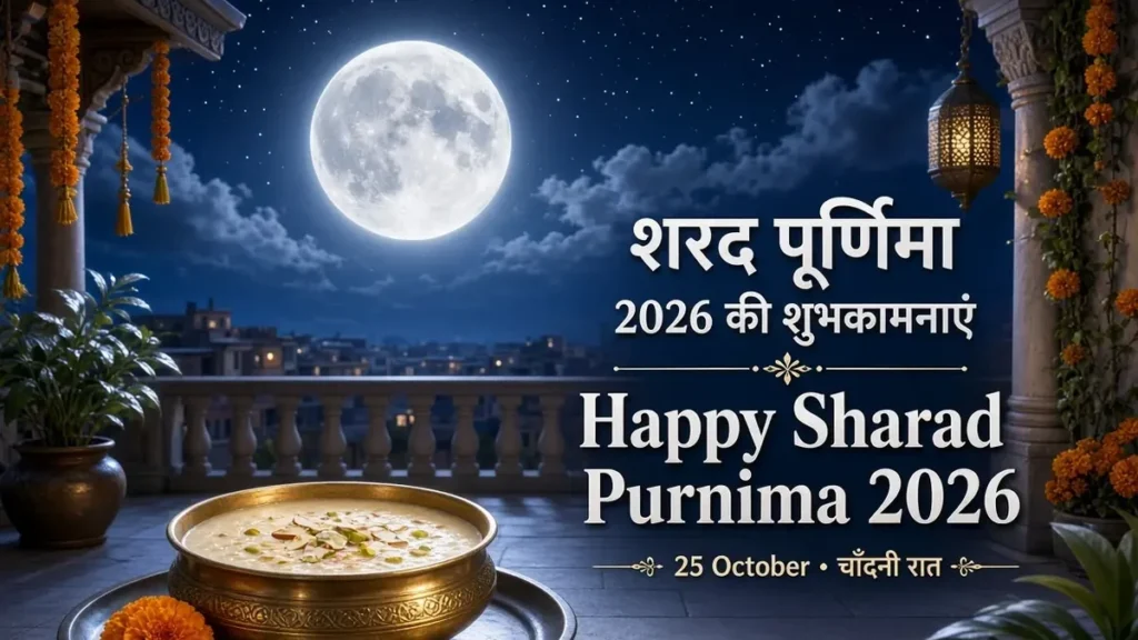 शरद पूर्णिमा 2026: चाँद की इमेज, शुभकामनाएं और महत्व