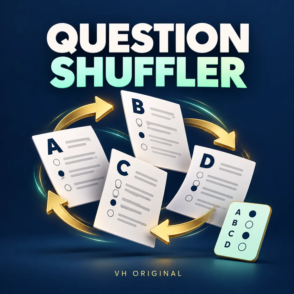 Question paper shuffler — VH Original