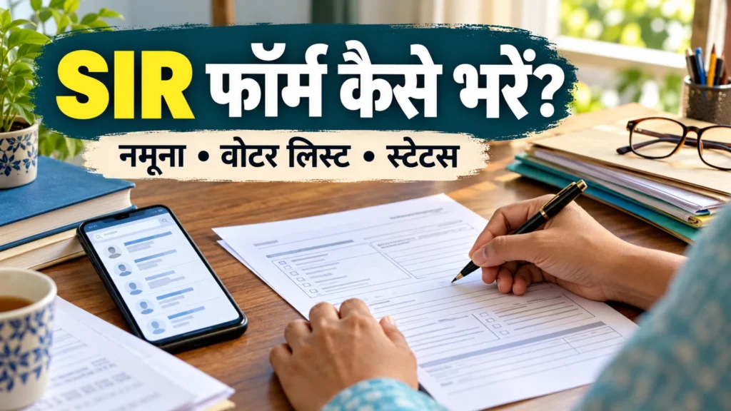SIR फॉर्म कैसे भरें? भरा हुआ नमूना, PDF, वोटर लिस्ट और स्टेटस