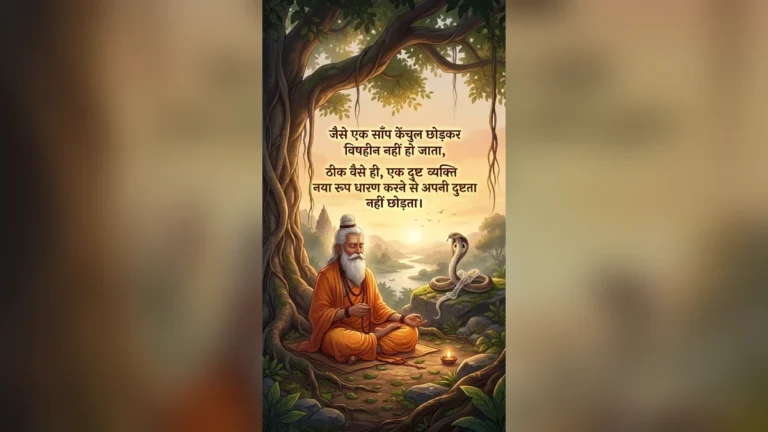 सांप और साधु के माध्यम से दुष्ट व्यक्ति का स्वभाव समझाया गया है।
