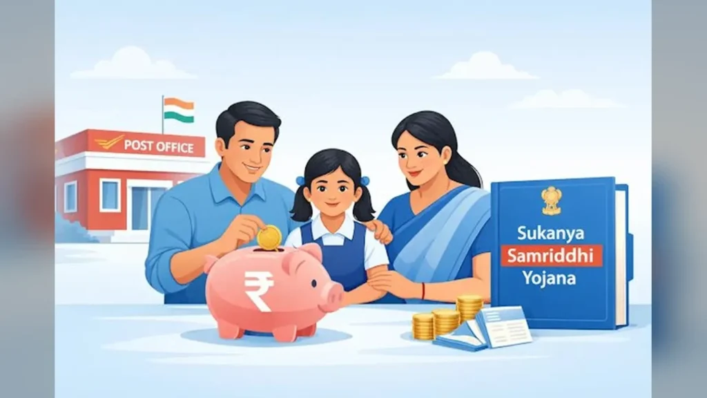 मुलीच्या भविष्यासाठी बचतीचे नियोजन करणाऱ्या कुटुंबाचे सांकेतिक चित्र