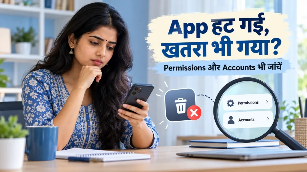 संदिग्ध App Uninstall कर दी—क्या फोन सुरक्षित है? ये जाँचें बाकी हैं