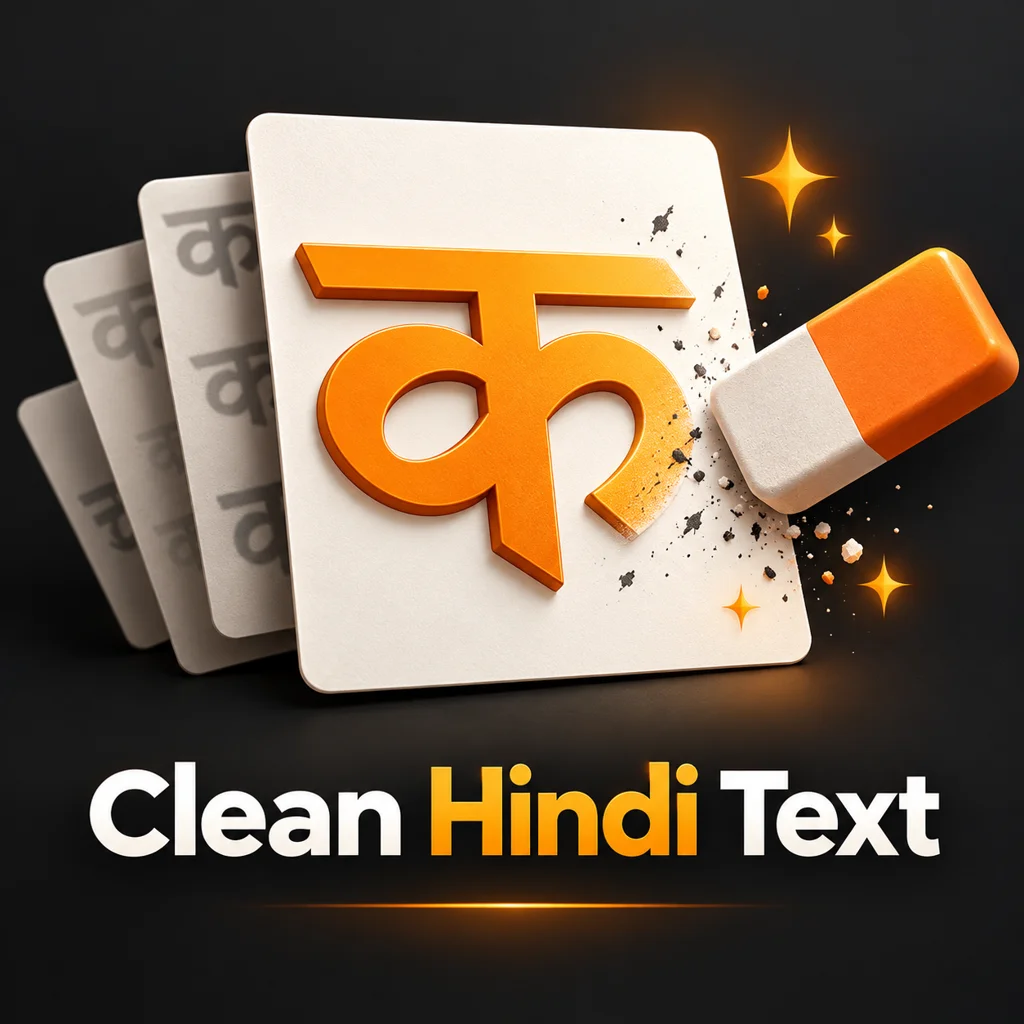 Hindi Unicode Text Cleaner — अदृश्य Characters साफ करें