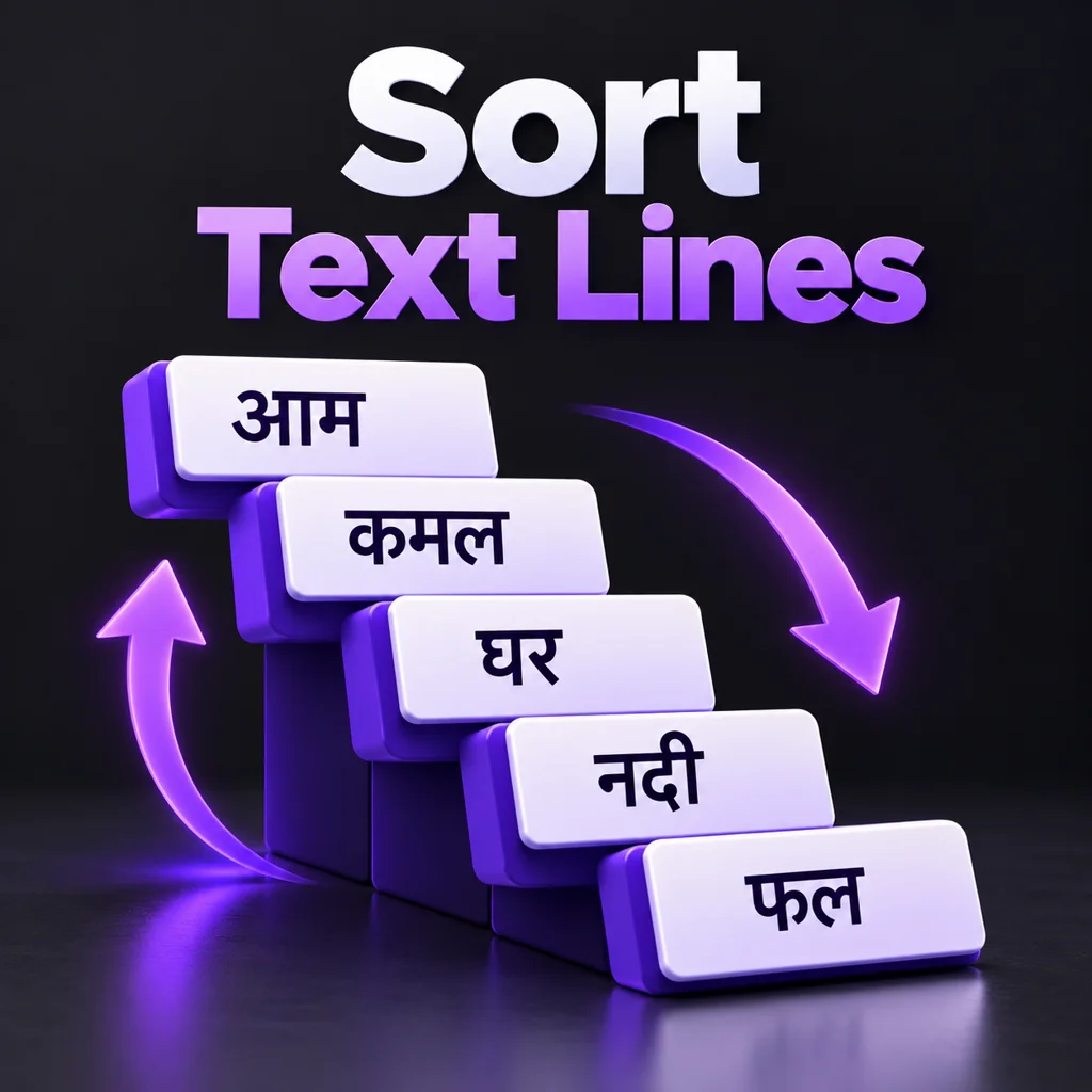 Hindi–English Line Sorter — लाइनें क्रम में लगाएं